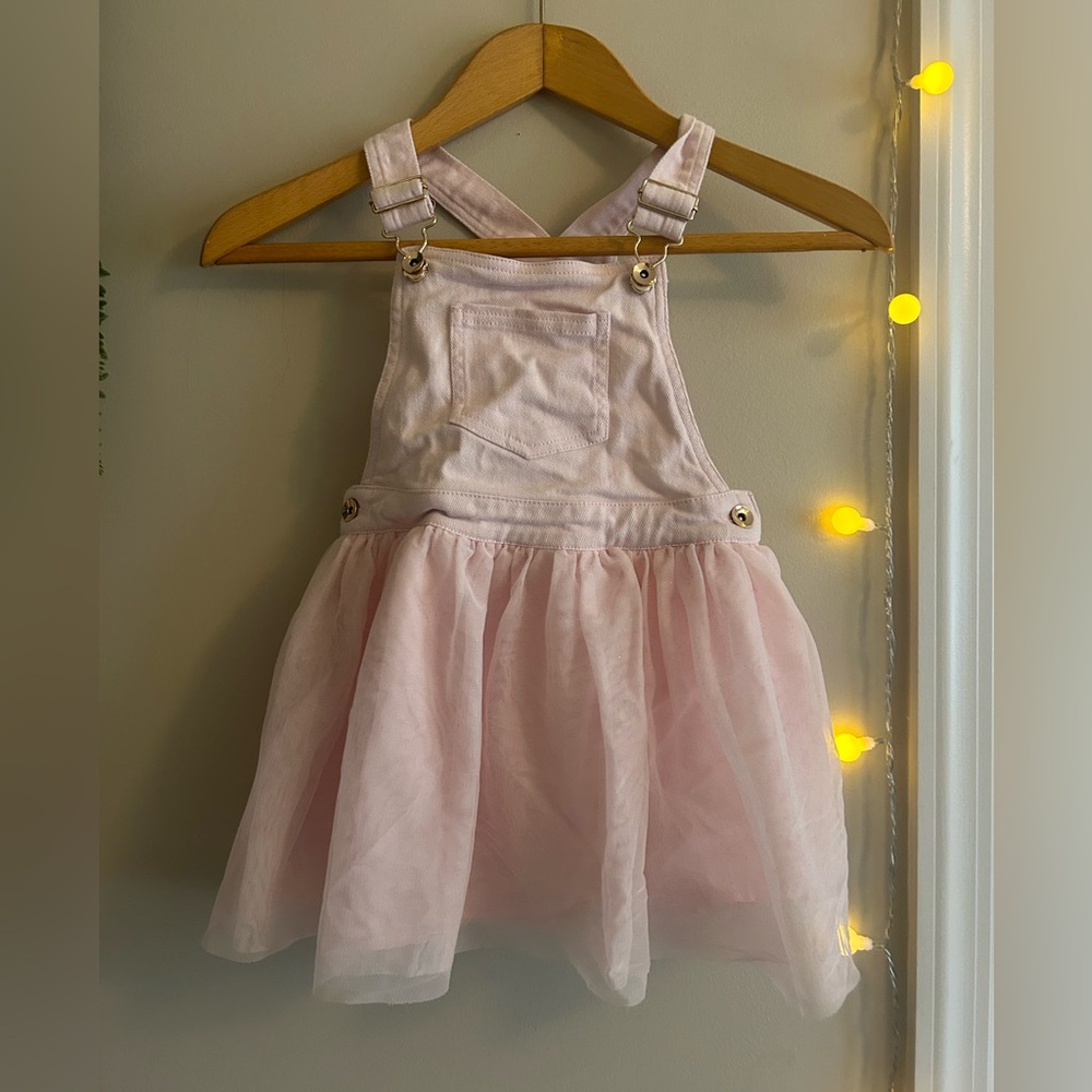 Max Studio overalls - Kids with ruffle Skirt 4T
